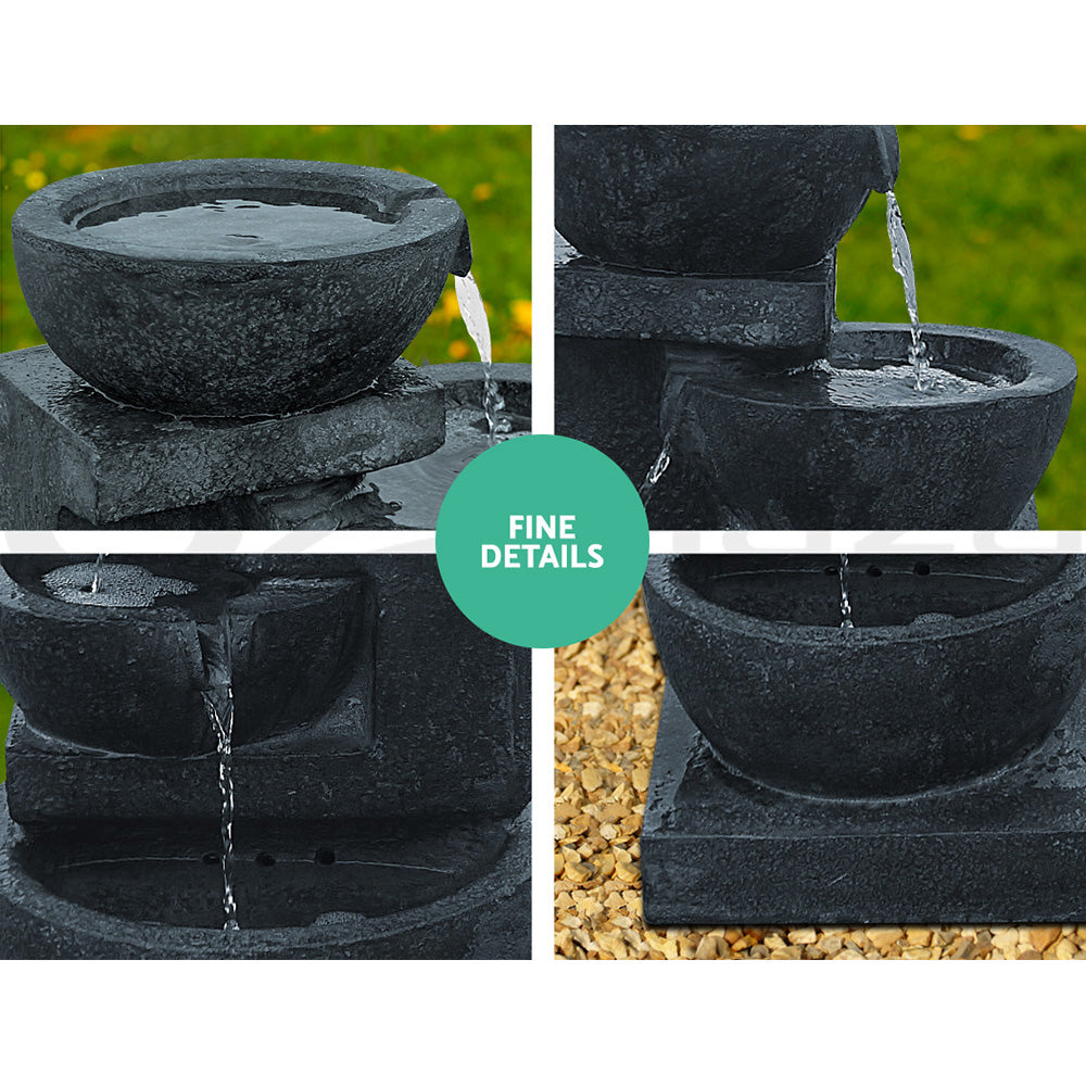 Callan (72cm) 4-Tier Solar Water Fountain - Blue - Homecoze