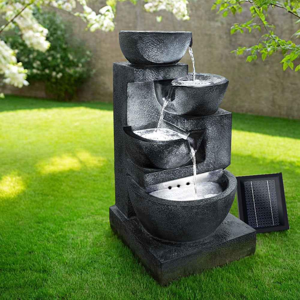 Callan (72cm) 4-Tier Solar Water Fountain - Blue - Homecoze