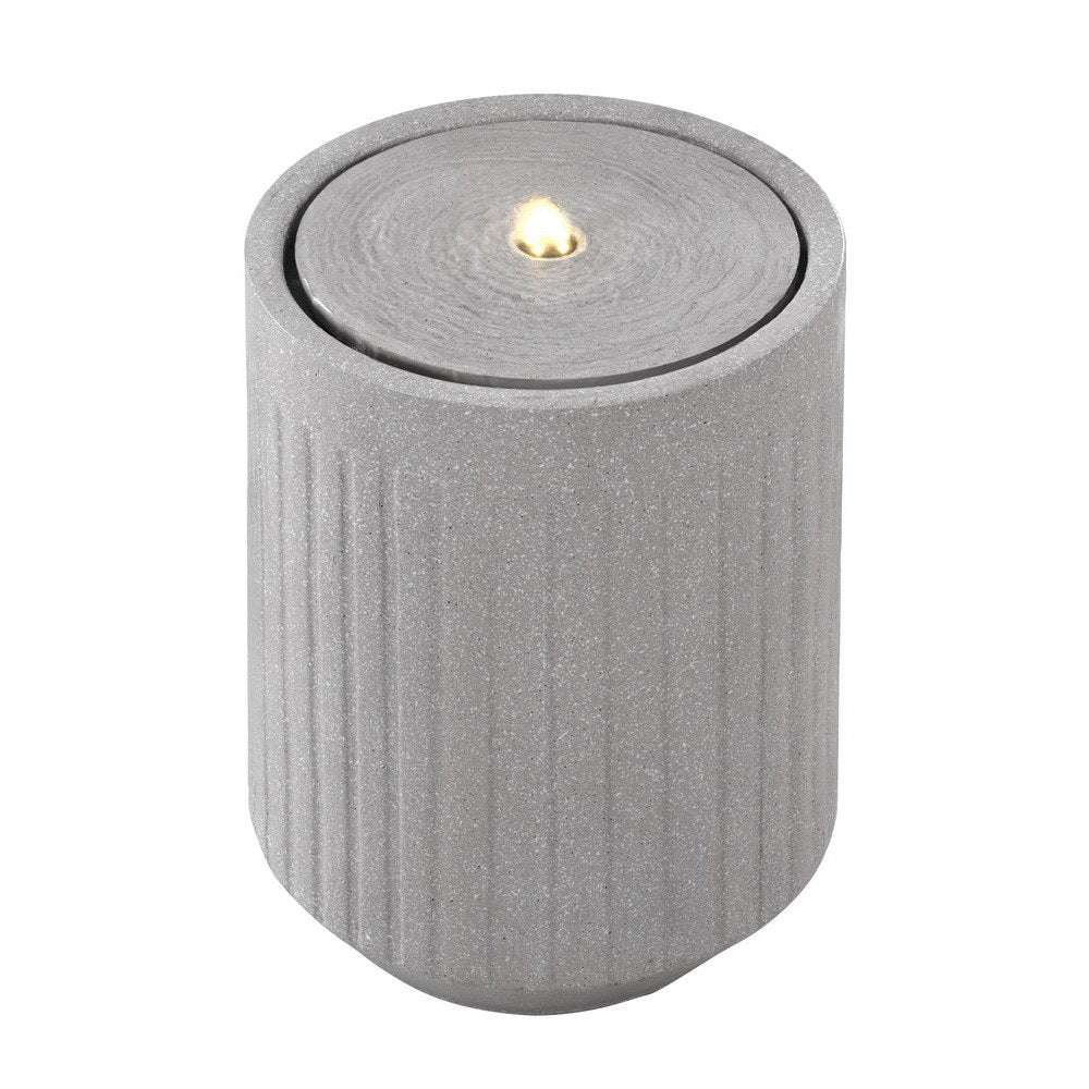 Solar Water Fountain with LED Light - Beige - Homecoze