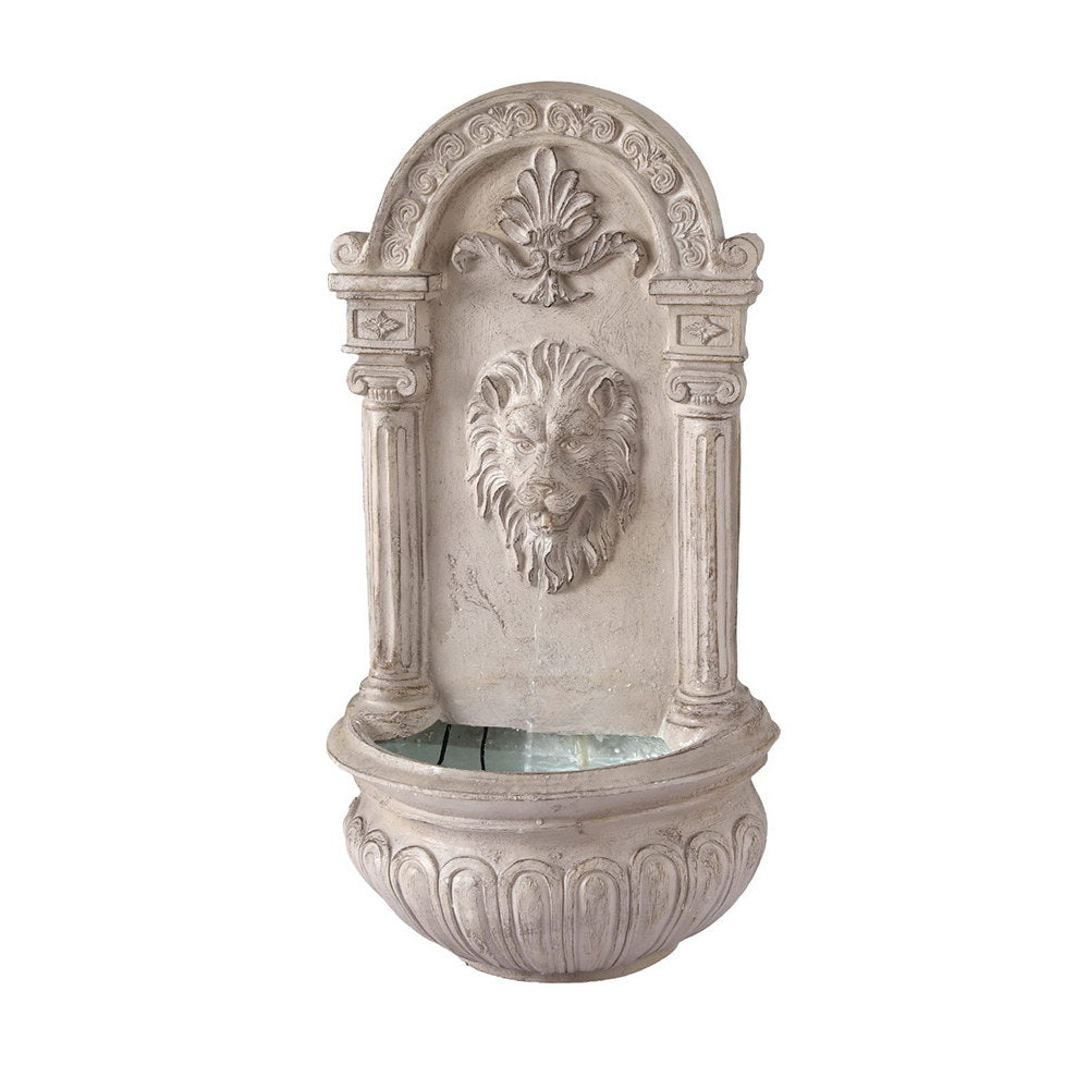 Gardeon Solar Fountain Water Feature Wall Mount Garden Fountains 77CM Beige - Homecoze