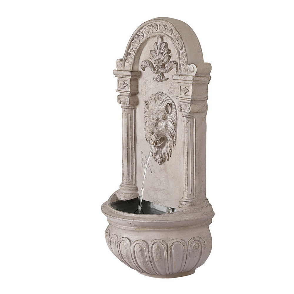 Gardeon Solar Fountain Water Feature Wall Mount Garden Fountains 77CM Beige - Homecoze
