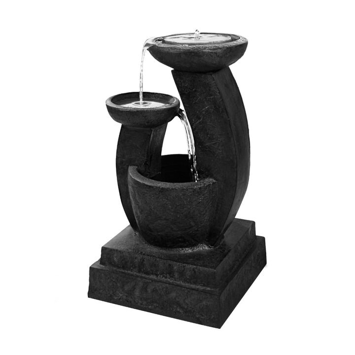 3 Tier Solar Powered Water Fountain with LED Light Homecoze