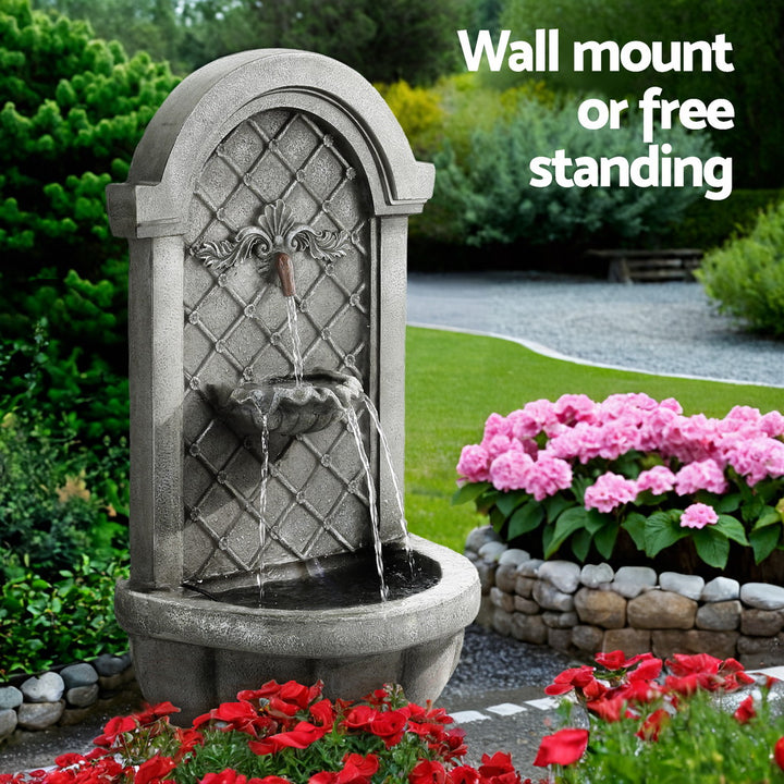 Solar Powered Water Fountain Wall Mount & Free Standing 80cm