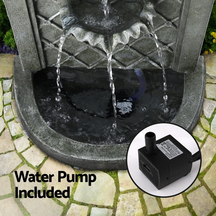 Solar Powered Water Fountain Wall Mount & Free Standing 80cm