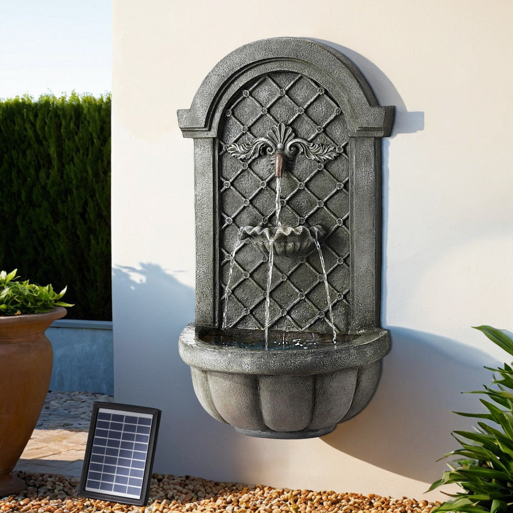 Solar Powered Water Fountain Wall Mount & Free Standing 80cm