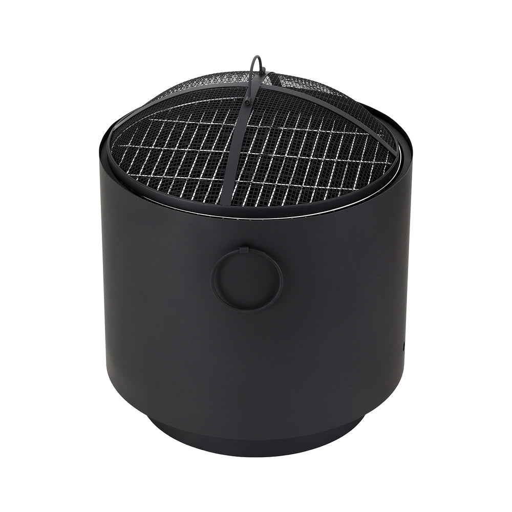 2-in-1 Portable BBQ Fire Pit Grill (42cm) - Iron - Homecoze