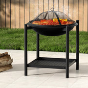 Fire Pit (55cm) Compact 2-in-1 BBQ Grill - Homecoze