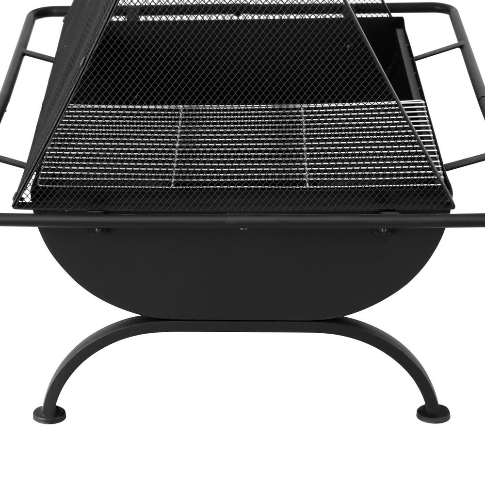 Large Fire Pit (90cm x 65cm) 2-in-1 BBQ Grill