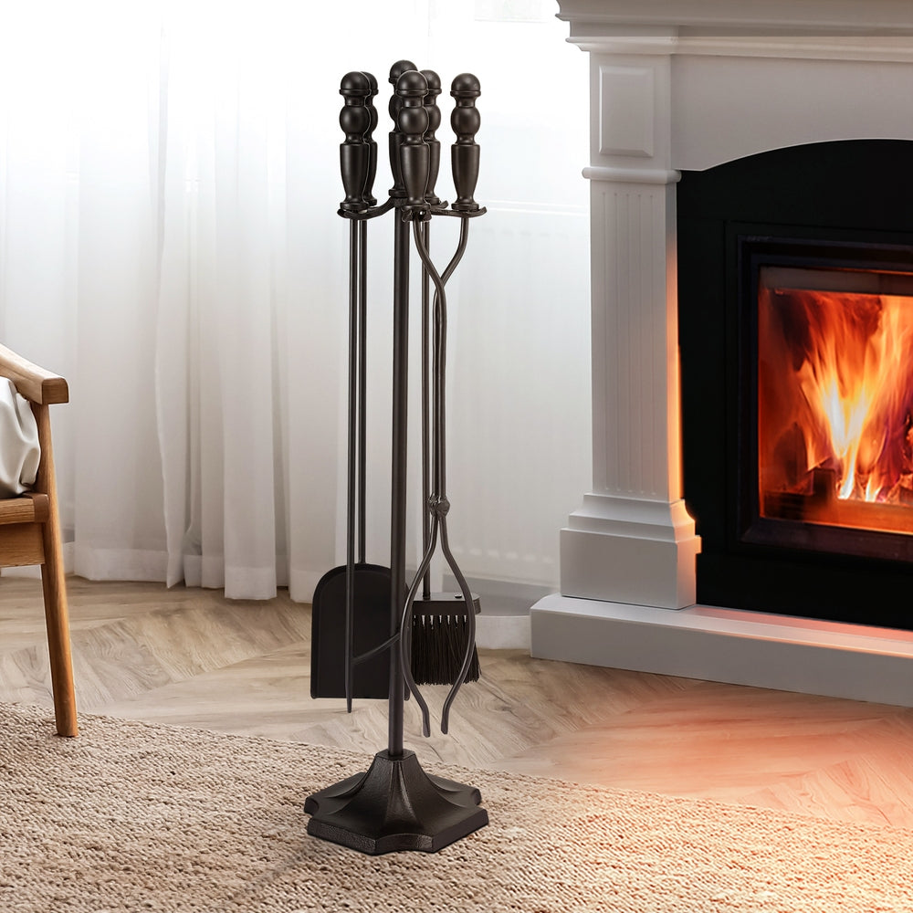 4PC Fireplace Poker Tool Set with Stand - Homecoze