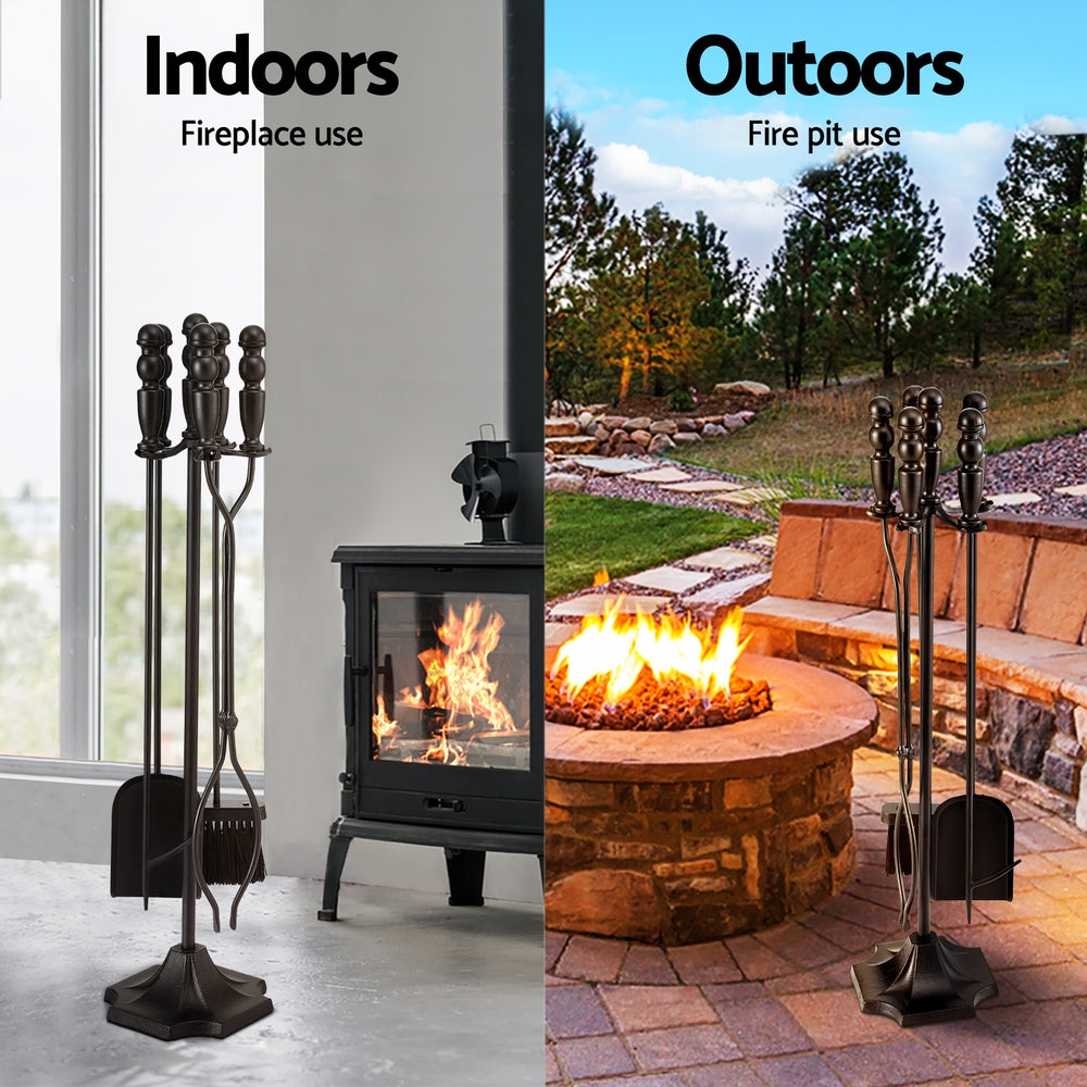 4PC Fireplace Poker Tool Set with Stand - Homecoze
