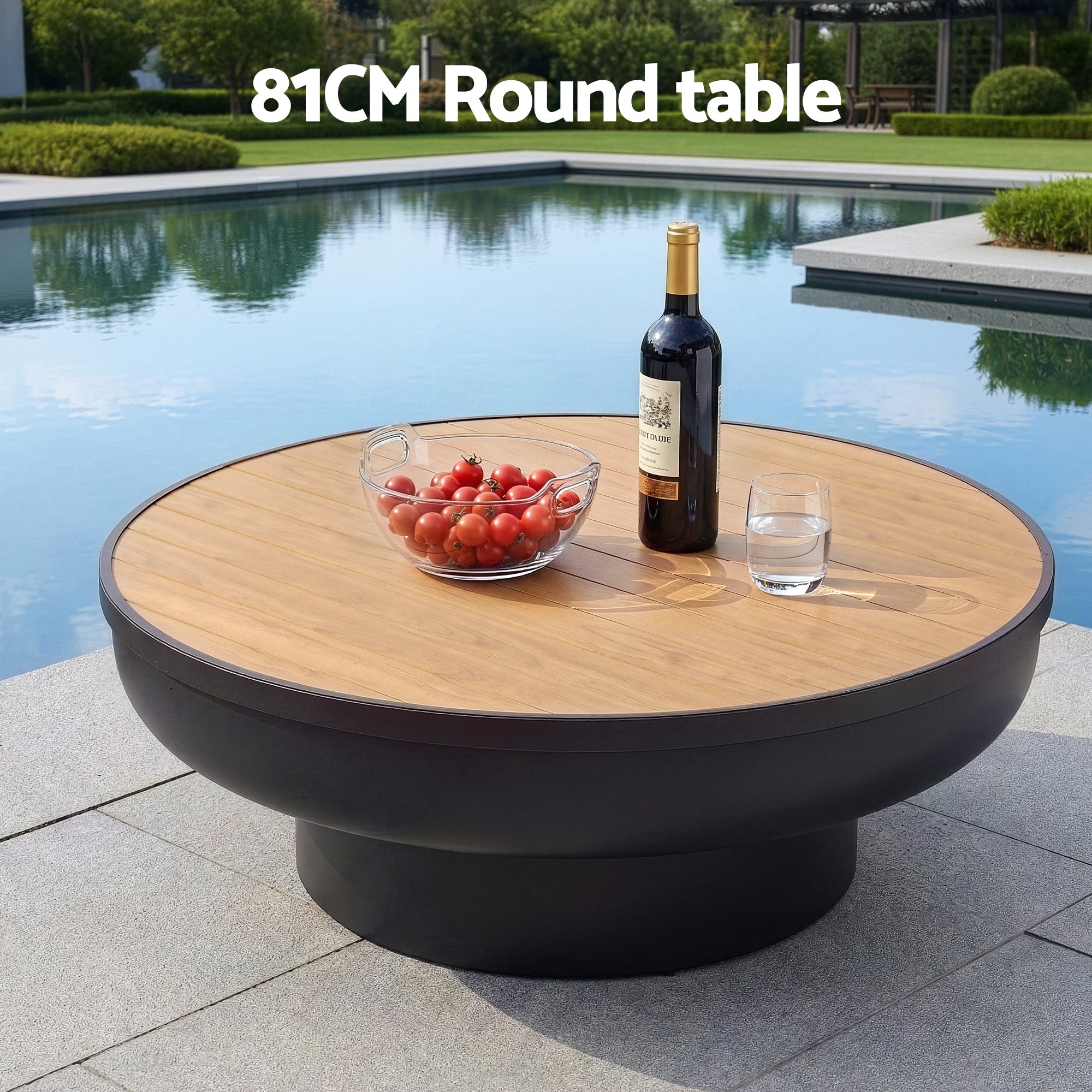 Grillz Fire Pit Table with Lid Deep Fire Bowl Wood Burning BBQ Grill for Backyard Camping Patio Picnic - Homecoze