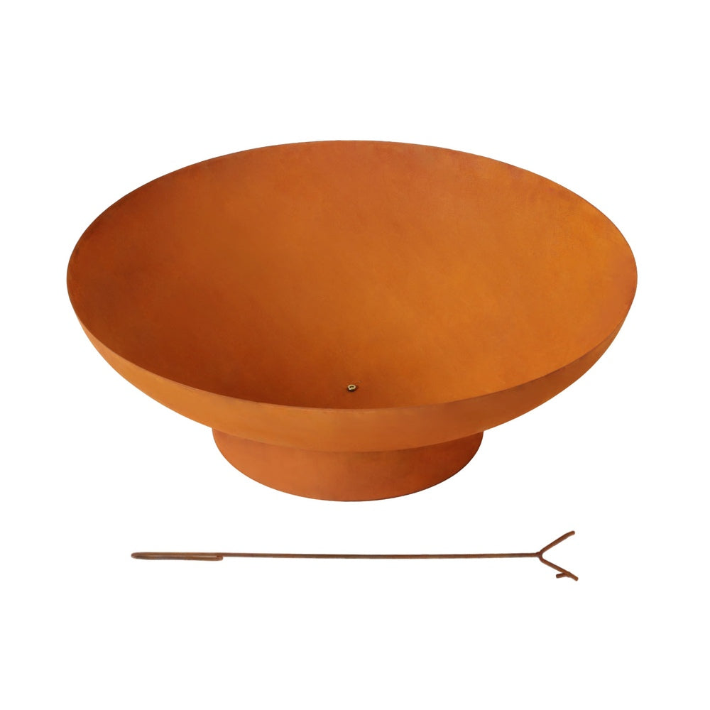 Grillz Fire Pit Iron Bowl 80cm Outdoor Patio Fireplace - Homecoze