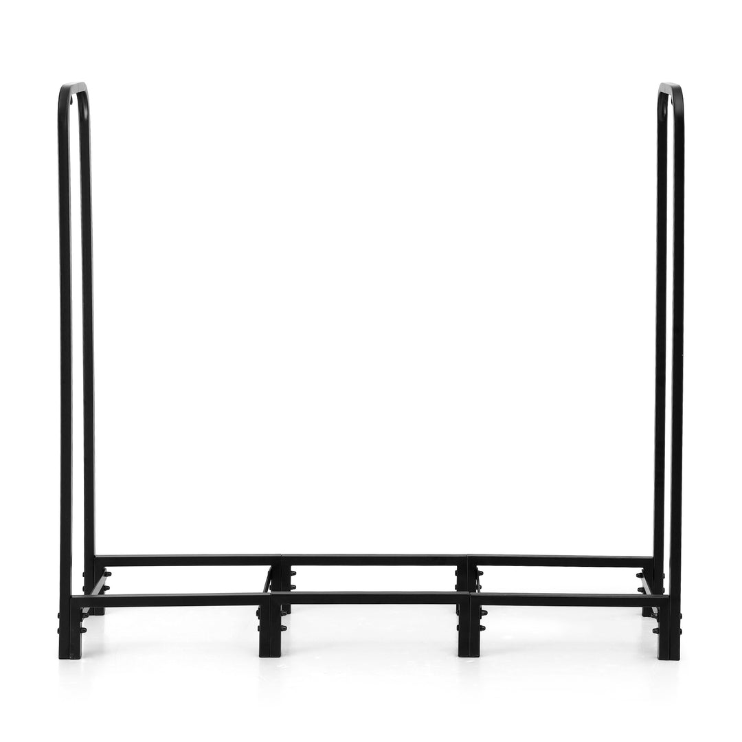 120cm Firewood Storage Rack with Tools - Black