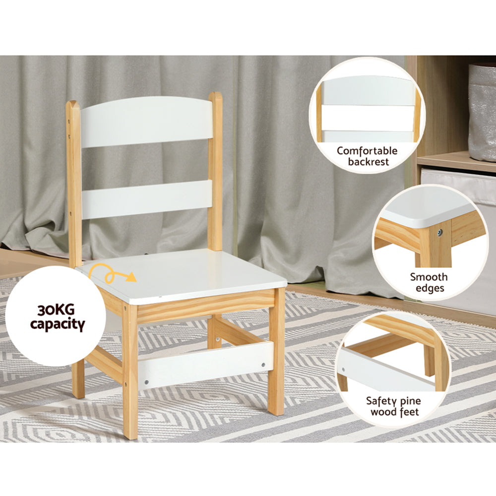 Kids Activity Desk Table and Chair Study Set with Storage Shelves - Homecoze