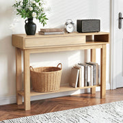 Artiss Console Table Entryway Hallway Sofa Side Table Drawer Shelf 100CM Wood - Homecoze