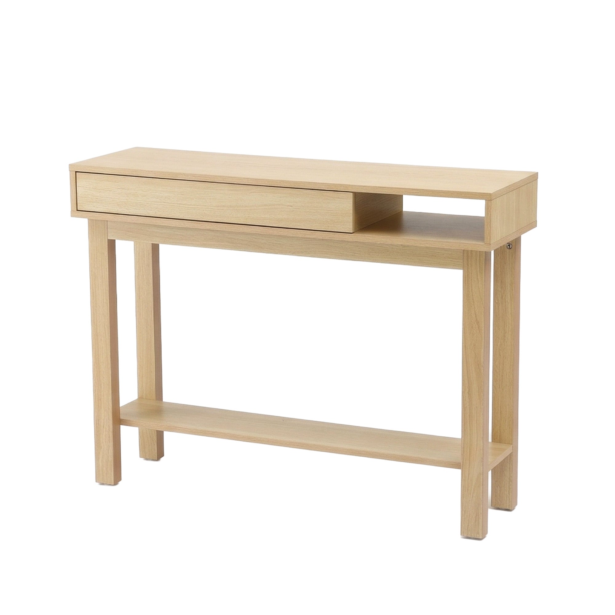 Artiss Console Table Entryway Hallway Sofa Side Table Drawer Shelf 100CM Wood - Homecoze