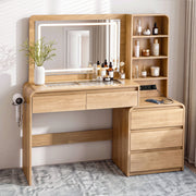 Annika LED Dressing Table with Storage 140cm – Natural