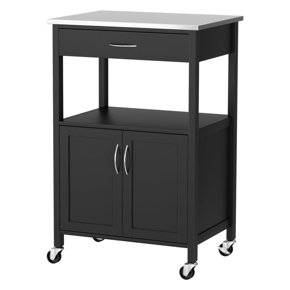 Artiss Kitchen Island Trolley Rolling Serving Cart Storage Drawer Cupboard 60cm - Homecoze