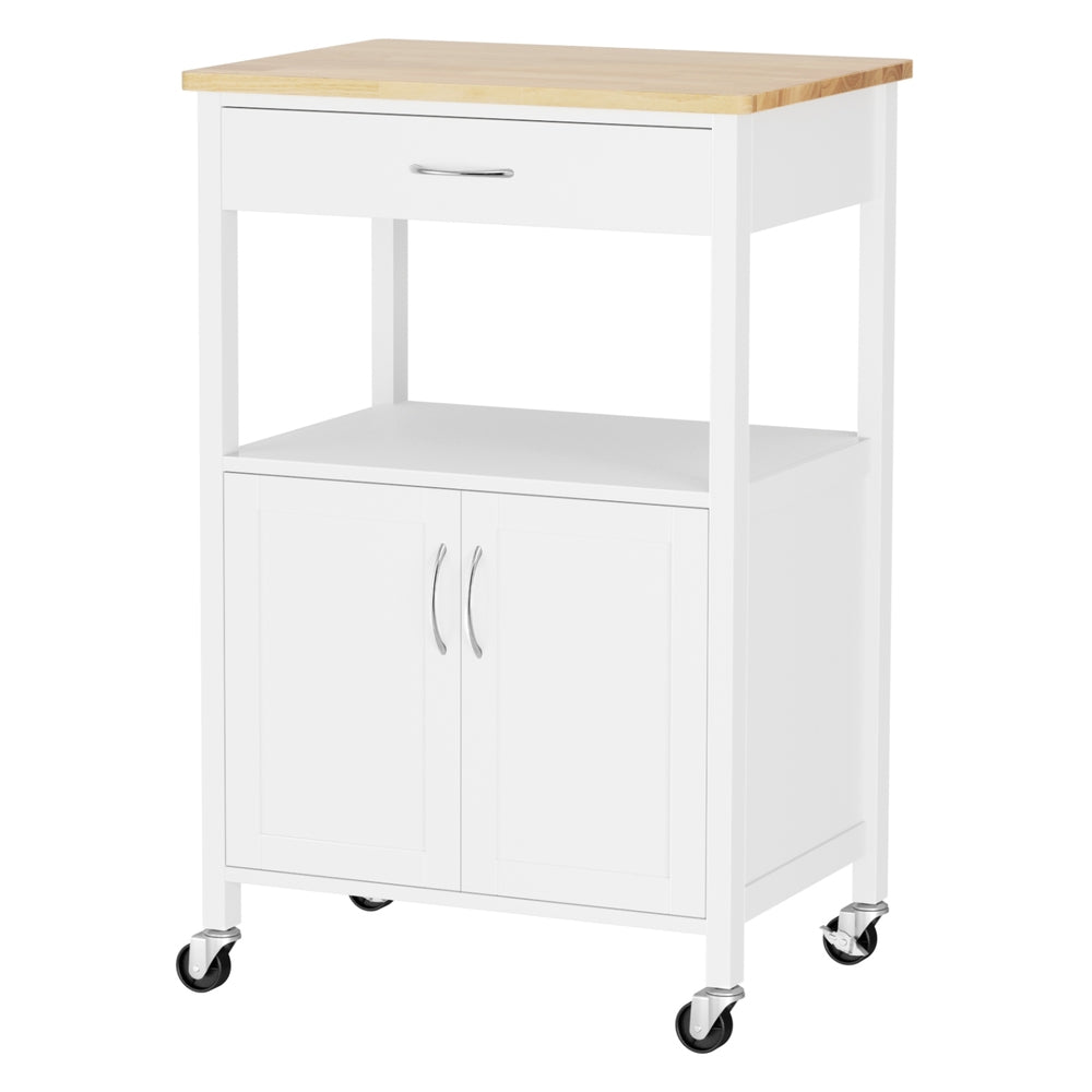 Artiss Kitchen Island Trolley Rolling Serving Cart Storage Drawer Cupboard 60cm - Homecoze