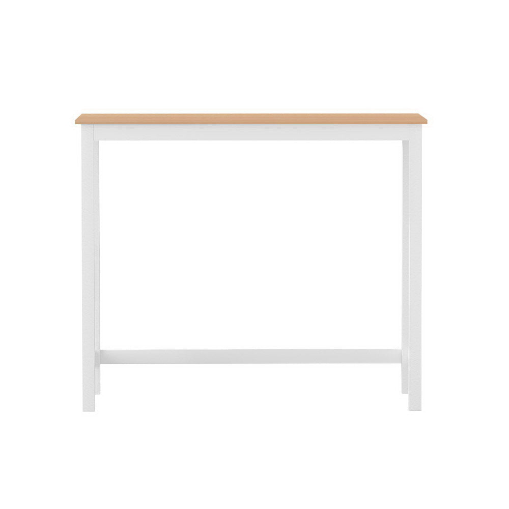 Ella Slimline Kitchen Bar Table - White - Homecoze