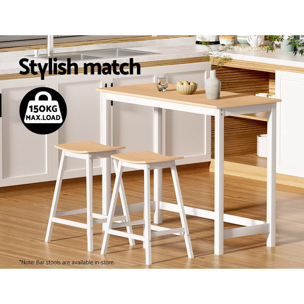 Ella Slimline Kitchen Bar Table - White - Homecoze