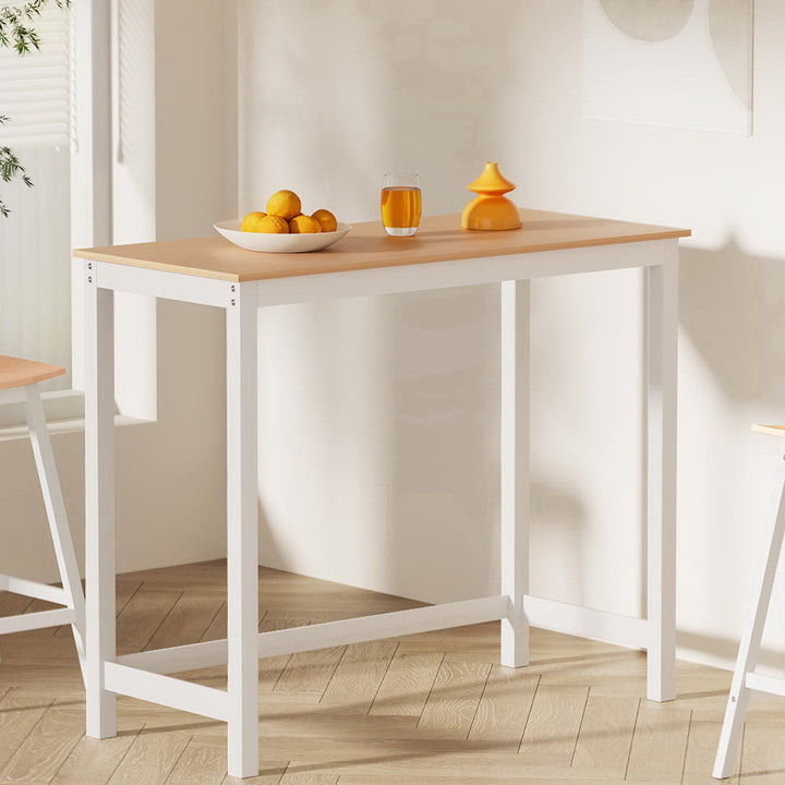 Ella Slimline Kitchen Bar Table - White - Homecoze