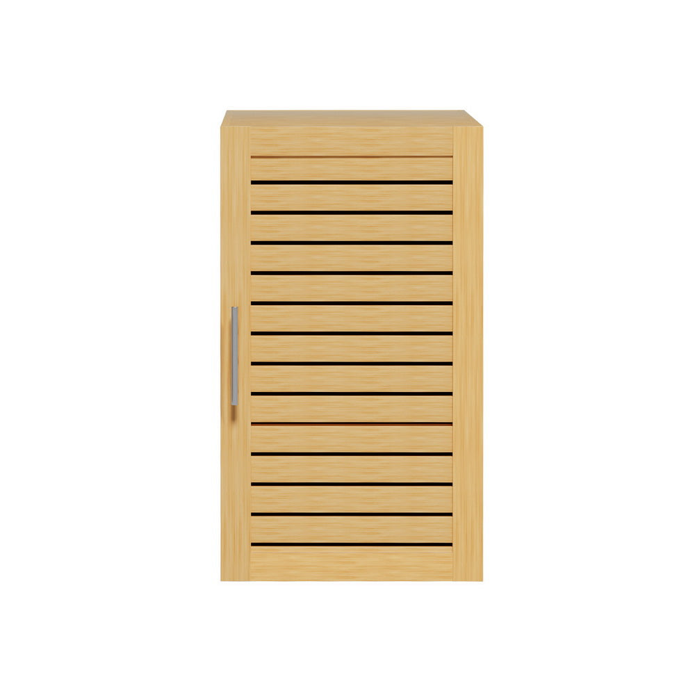 Slim Bathroom Wall Storage Cabinet 70cm - Oak - Homecoze