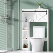 Bathroom Toilet Cabinet Storage Organizer Shelf 128cm - White - Homecoze