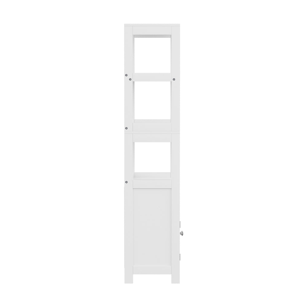 Artiss Bathroom Floor Storage Cabinet with 2 Drawers 3 Open Shelves 2 Doors White - Homecoze