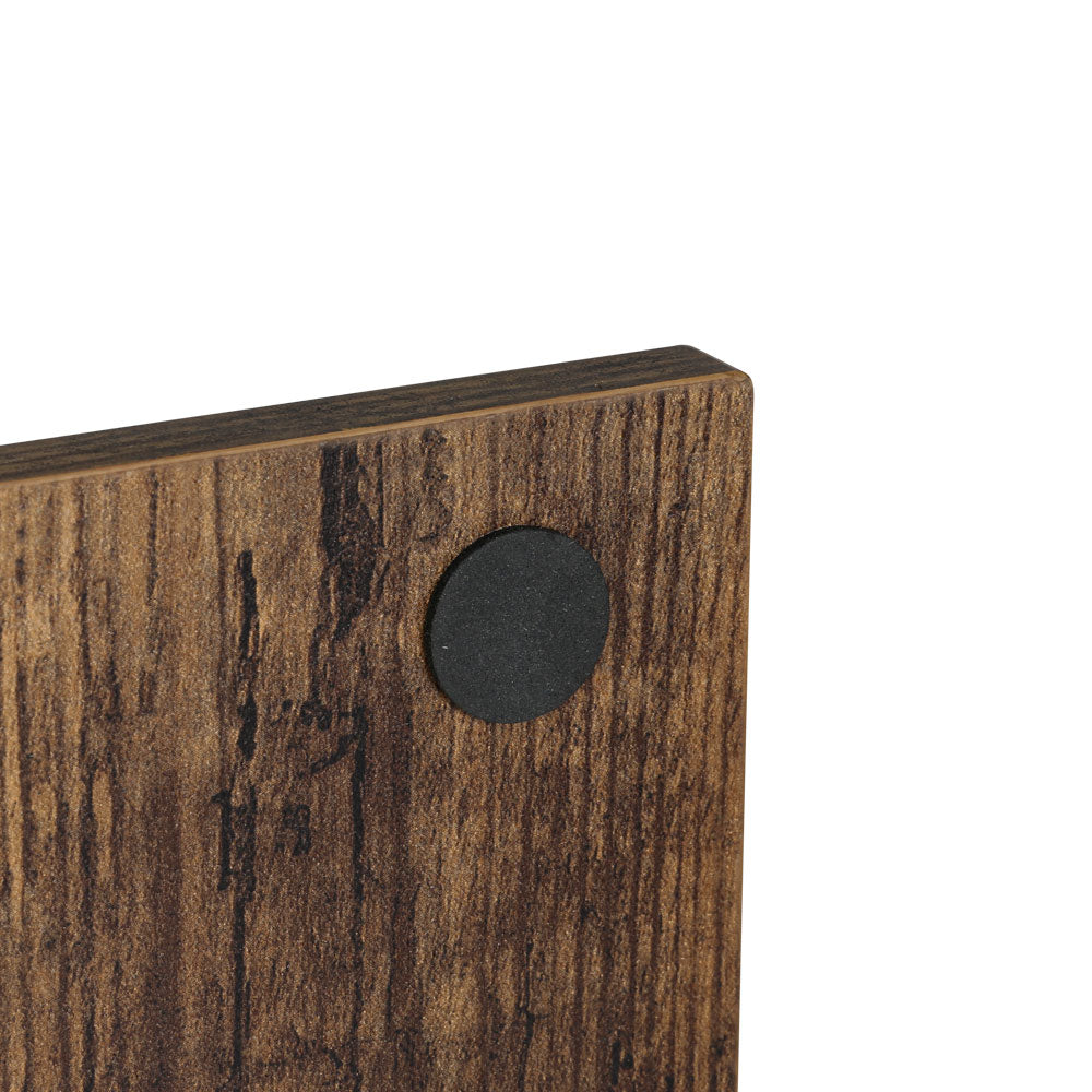 Contemporary S-Shaped Bed Side Table Nightstand - Rustic Oak - Homecoze