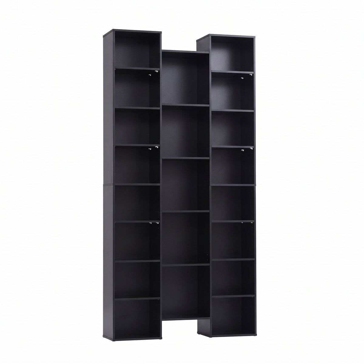 21-Compartment Adjustable Bookshelf 181cm – Black