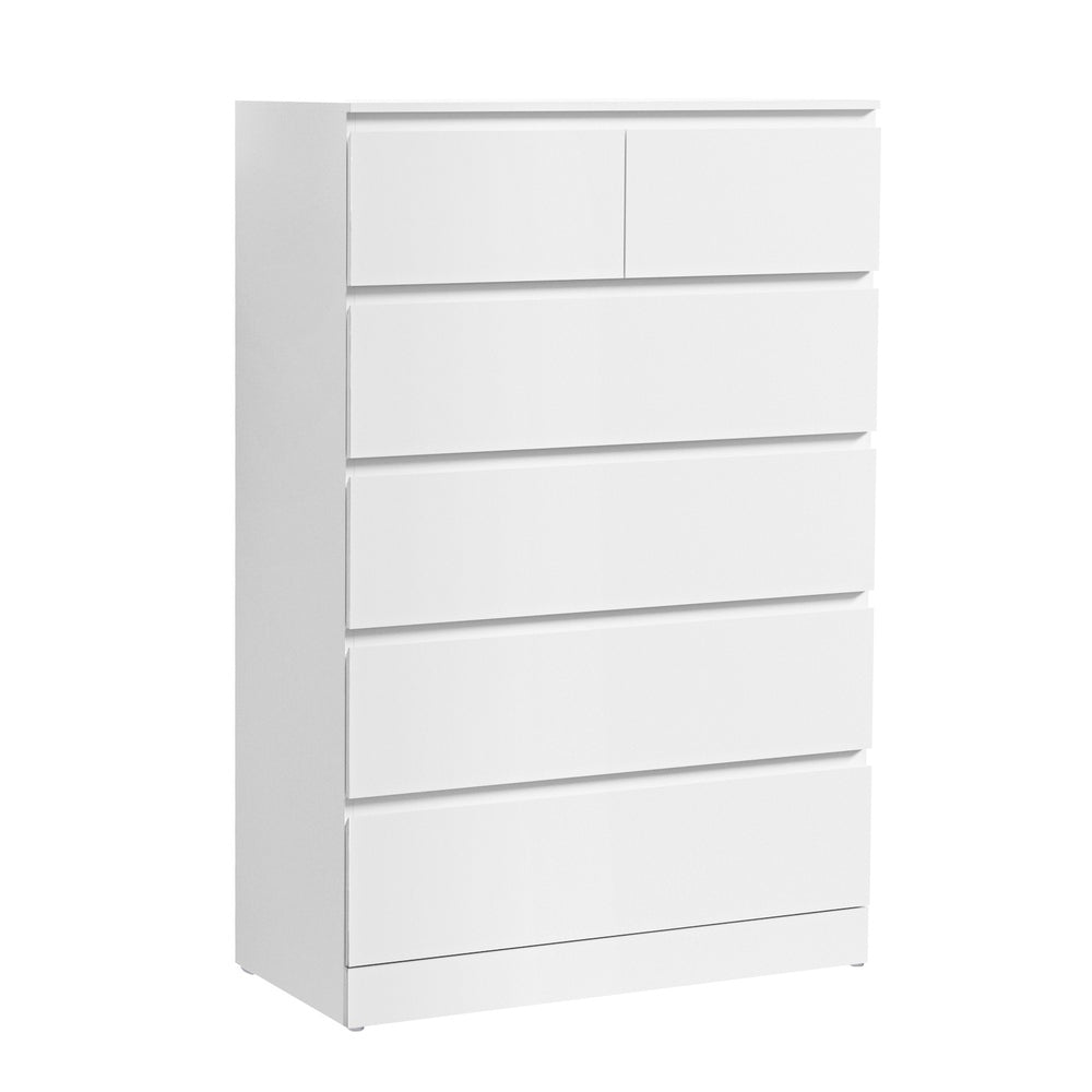 Artiss 6 Chest of Drawers - PEPE White - Homecoze
