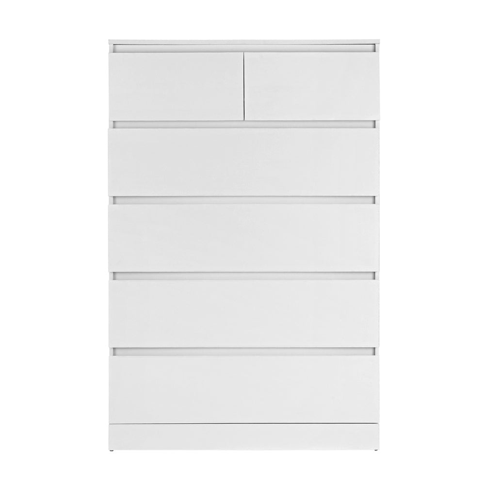 Artiss 6 Chest of Drawers - PEPE White - Homecoze