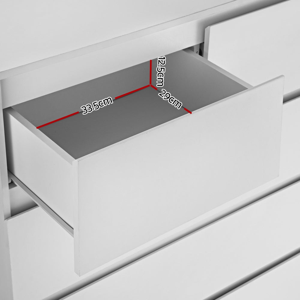 Artiss 6 Chest of Drawers - PEPE White - Homecoze