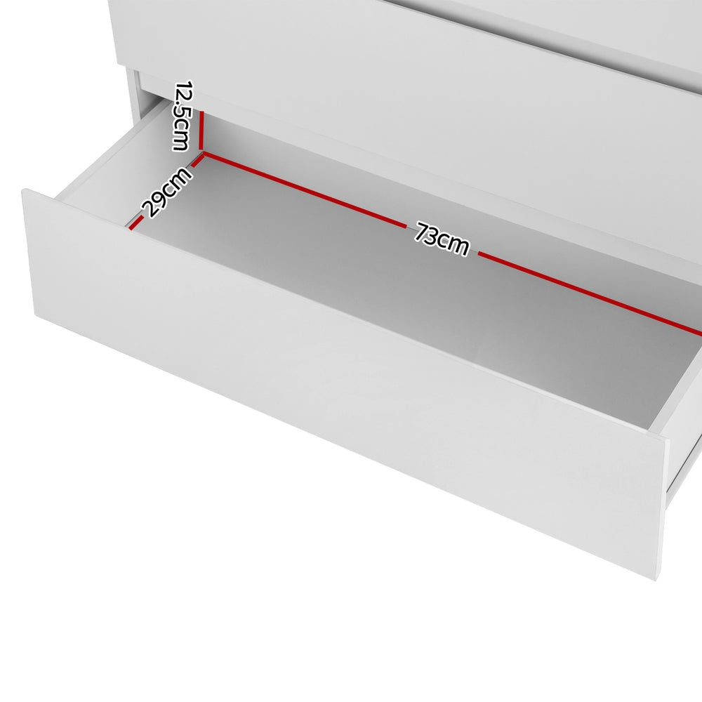 Artiss 6 Chest of Drawers - PEPE White - Homecoze