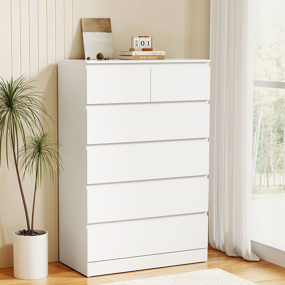 Artiss 6 Chest of Drawers - PEPE White - Homecoze