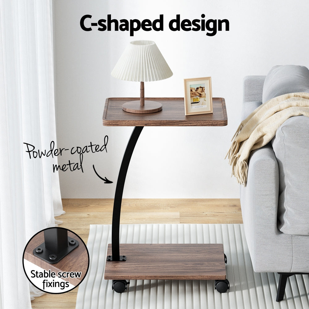 Artiss Coffee Table C Shaped - Homecoze