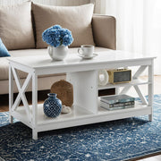 Brighton 3-Tier Coastal Coffee Table 90cm – White