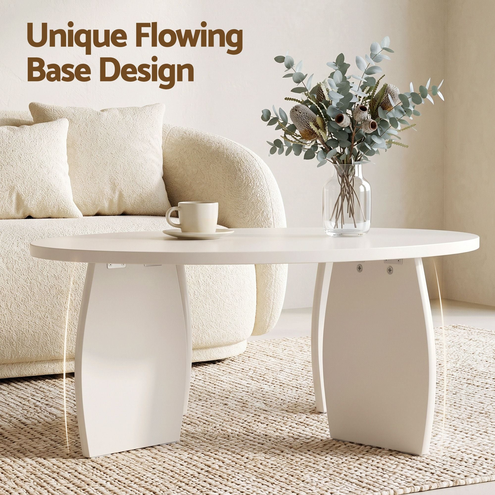 Mirelle Round Coffee Table 78cm – Cream White