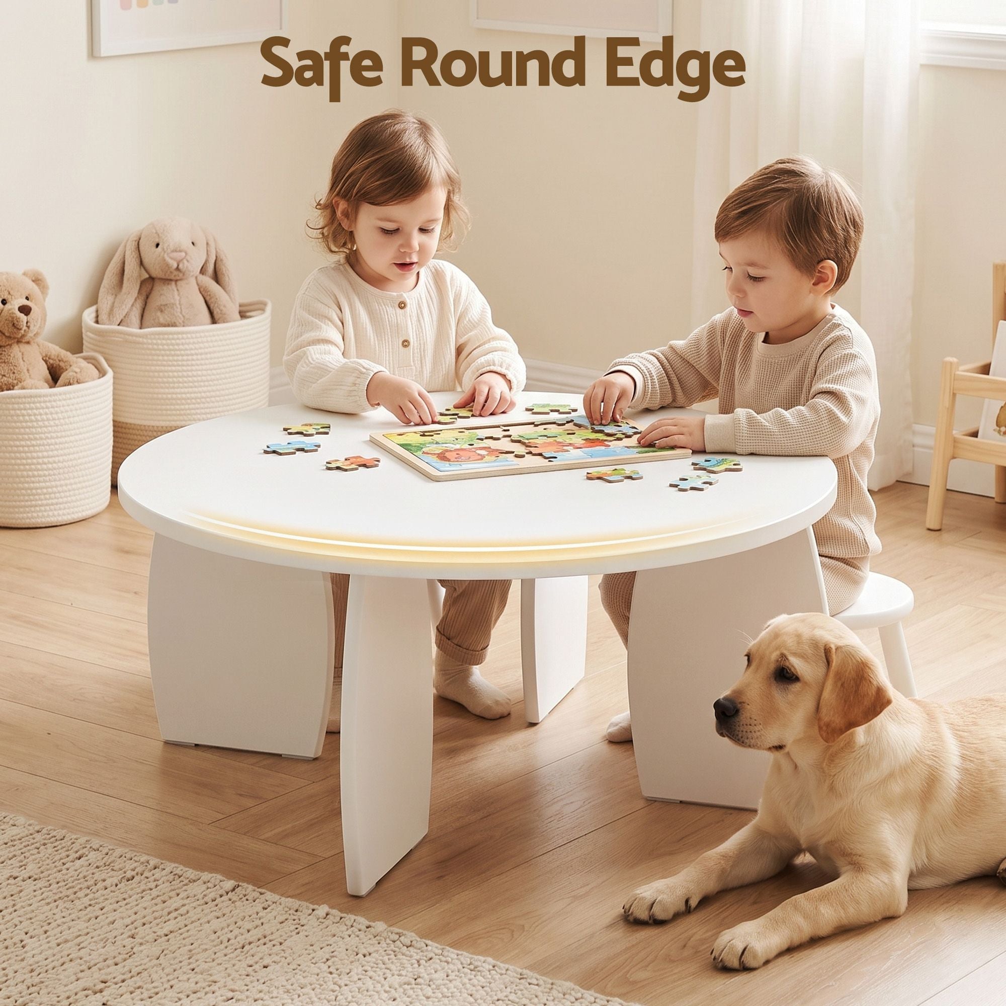 Mirelle Round Coffee Table 78cm – Cream White