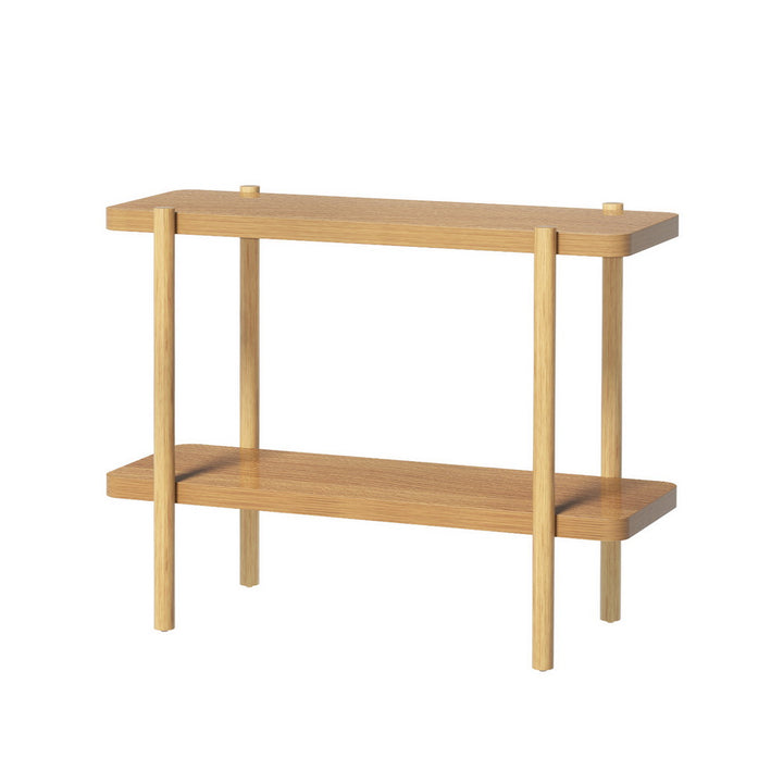 Contemporary 2-Shelf Console Table 92cm - Pine