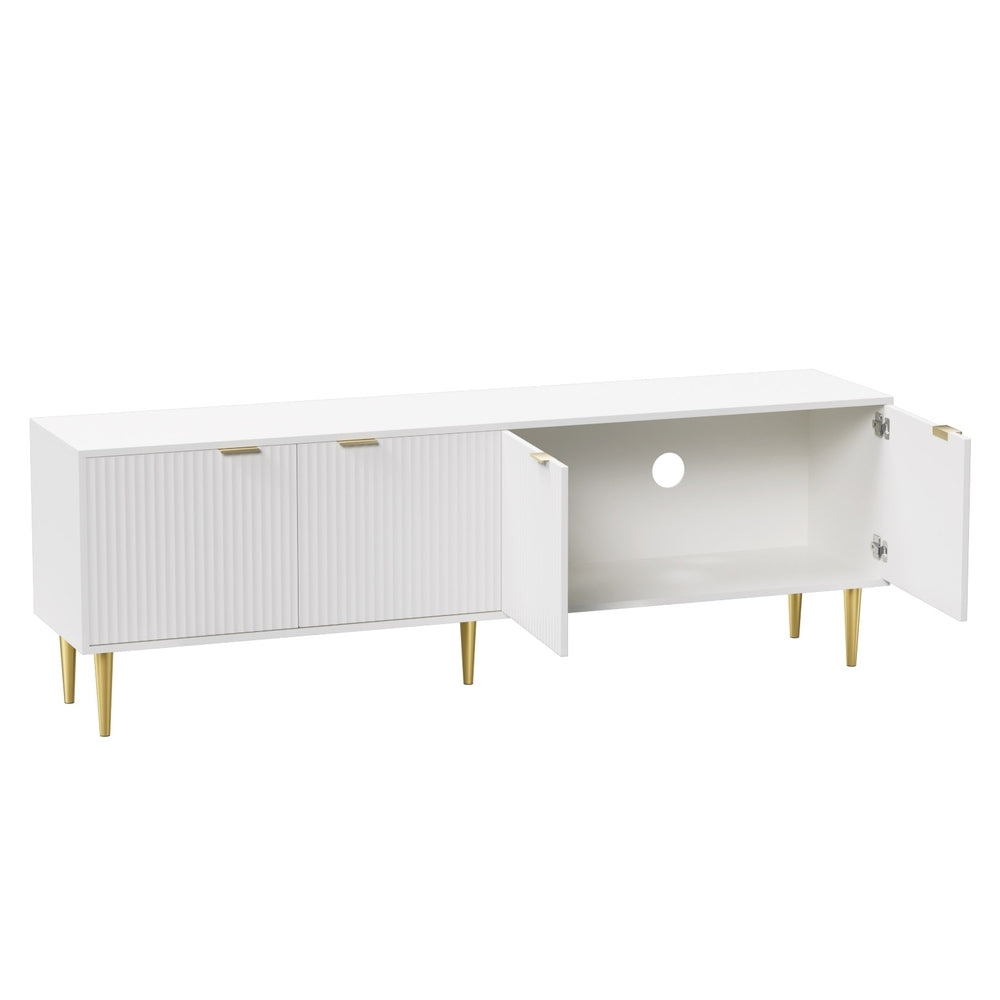 Artiss TV Cabinet Entertainment Unit Stand Storage 180CM White - Homecoze