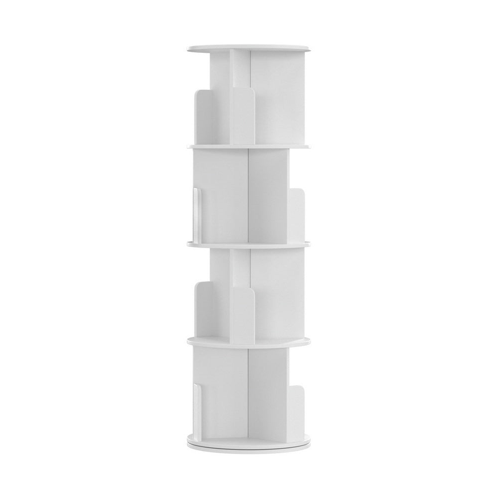 Compact Rotating Bookshelf - White - Homecoze