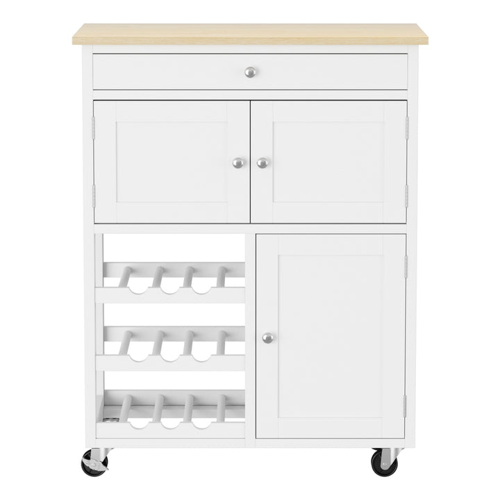 Artiss Kitchen Island Trolley Rolling Serving Cart Storage Cart Drawer Cupboard - Homecoze