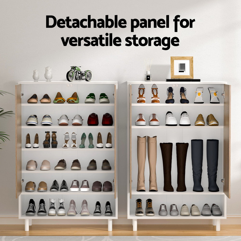 Artiss Shoe Rack Cabinet 24 Pairs 6-tier White - Homecoze