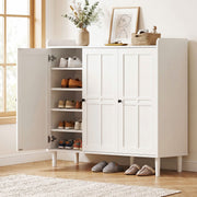 Artiss Shoe Rack Cabinet Storage Cupboard Adjustable Shelf White - Homecoze