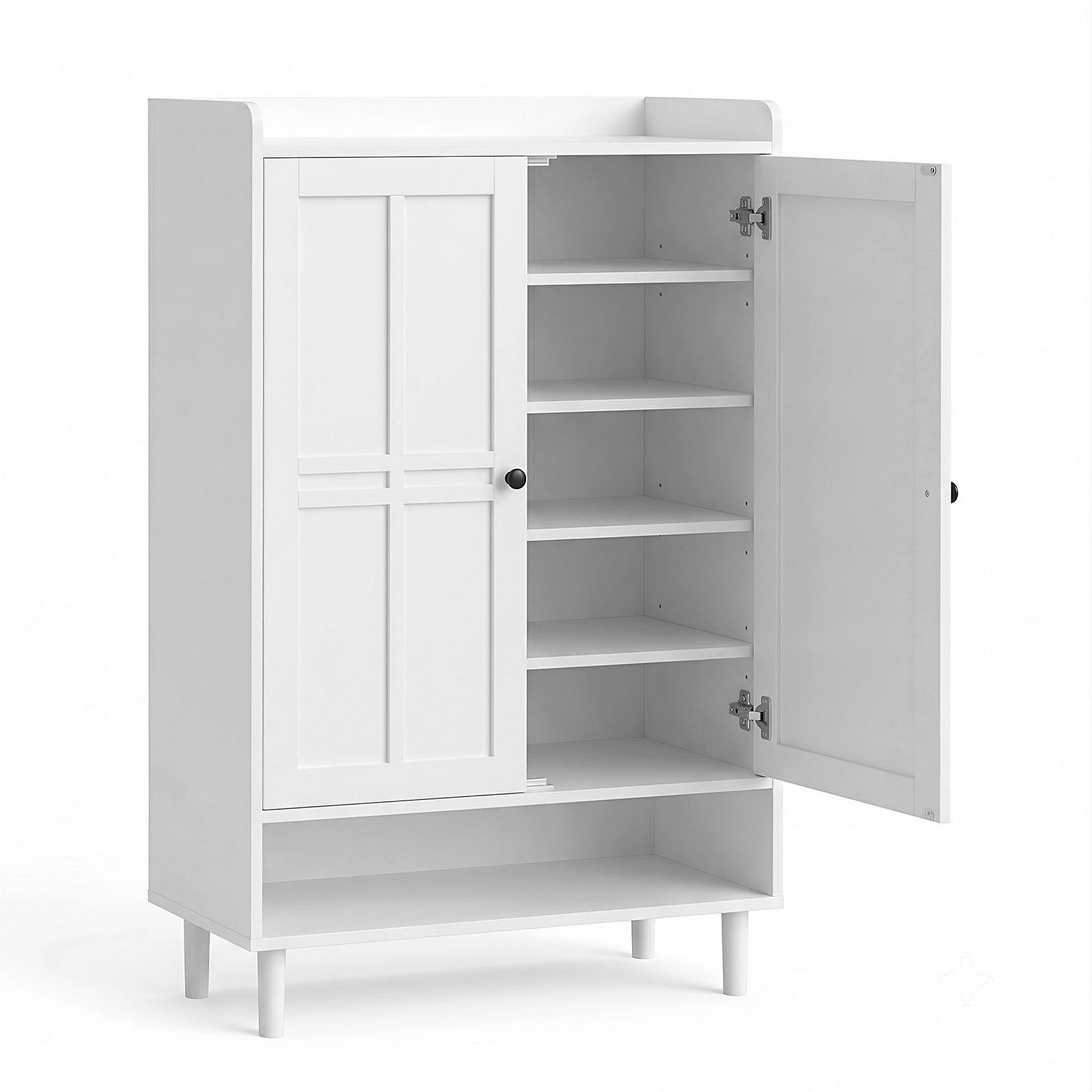 Artiss Shoe Rack Cabinet Storage Cupboard 3 Adjustable Shelves White - Homecoze