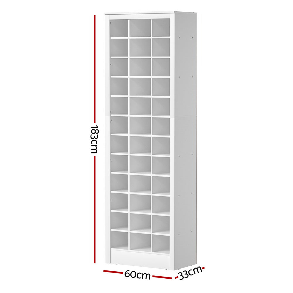Artiss Shoe Rack 12-tier 36 Pairs Storage White - Homecoze