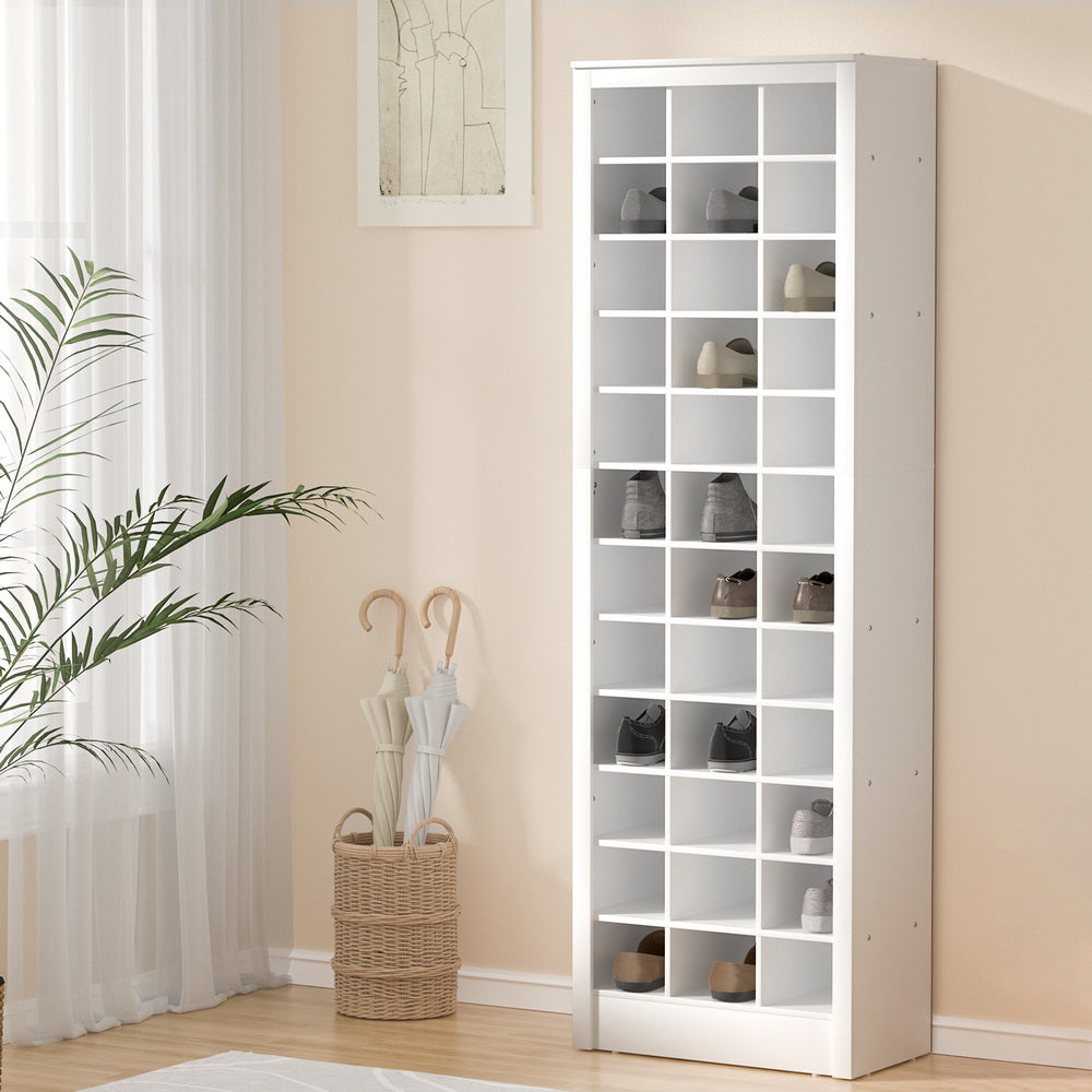 Artiss Shoe Rack 12-tier 36 Pairs Storage White - Homecoze