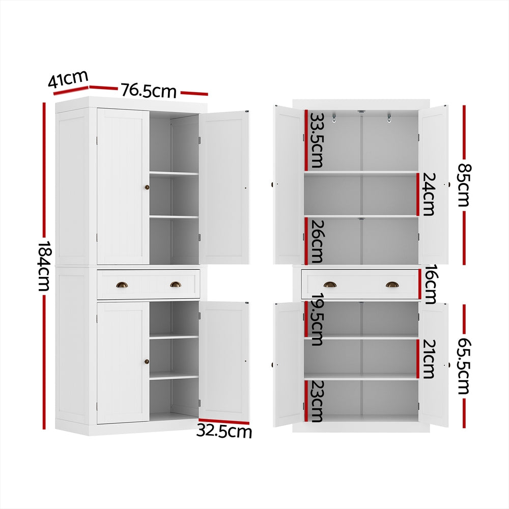 Buffet Sideboard Storage Cupboard - White - Homecoze